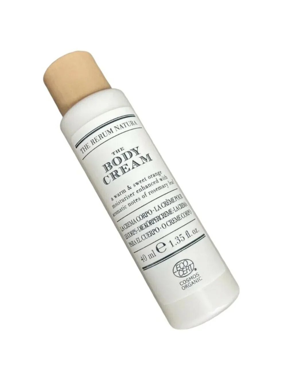 The Rerum Natura Body Cream Warm and Sweet Orange Moisturizer 1.35oz 40ml